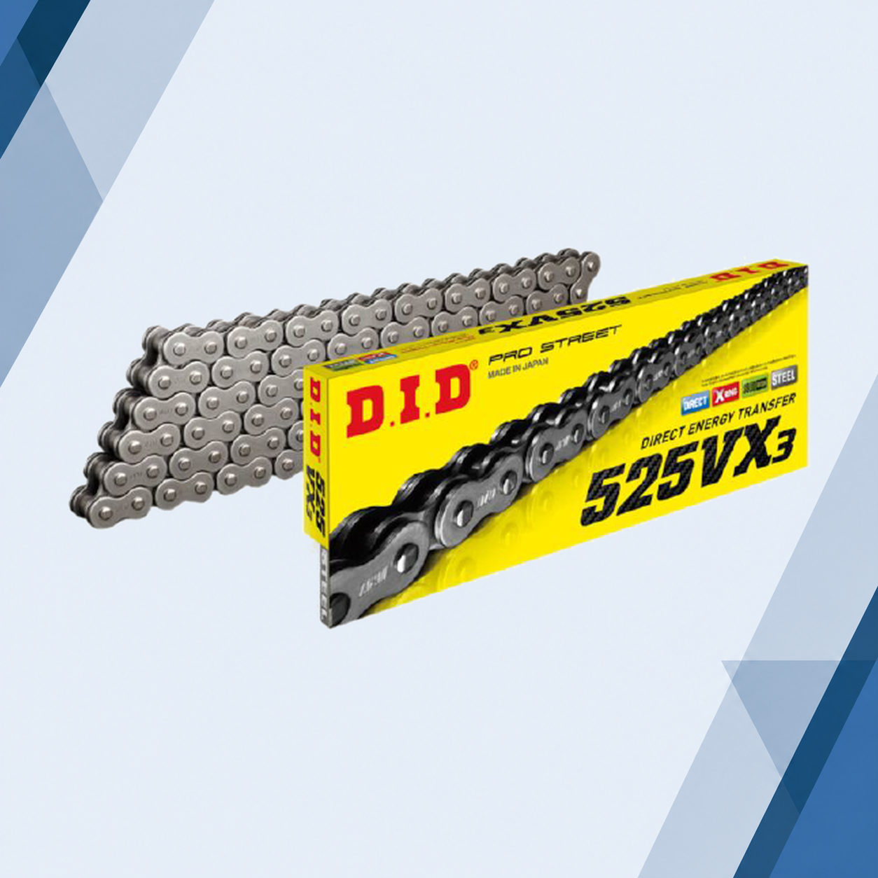 DID 520 VX3 X-Ring Gold & Black Chain 120 Link