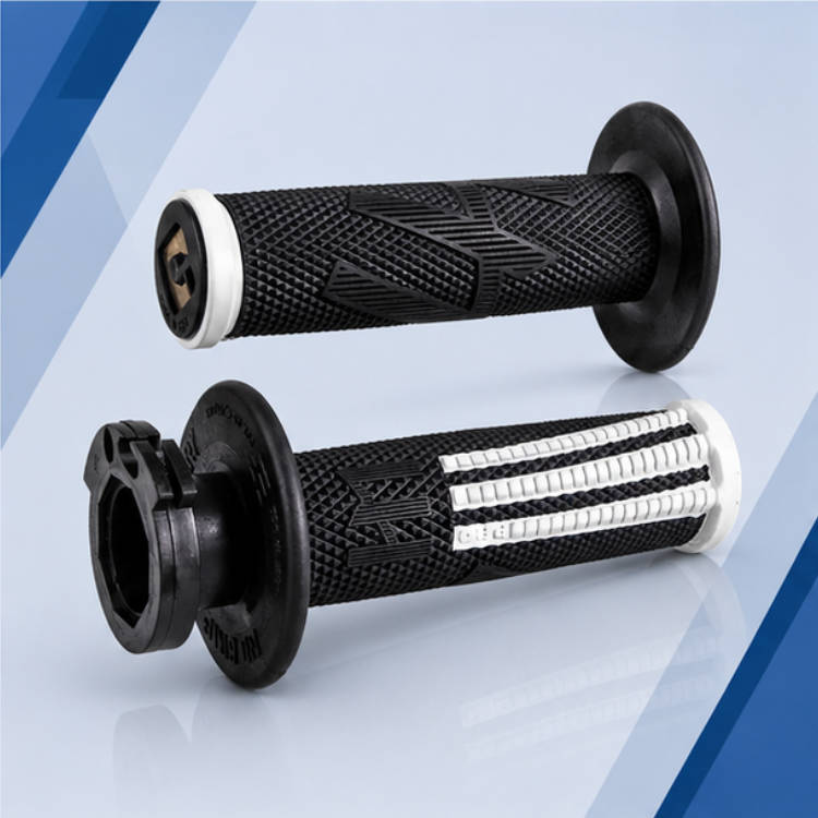 ODI V2 EMIG Lock-On Grips Black/White (2-Stroke & 4-Stroke)