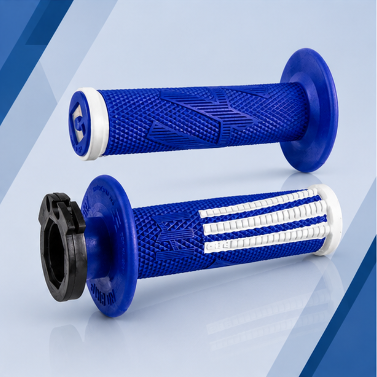 ODI MX V2 EMIG 2.0 Lock-On Grips Blue/Black/White