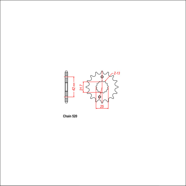 JT Front Sprocket 520 15T (Yamaha/Suzuki)
