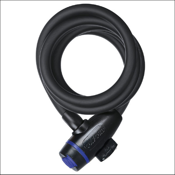 Oxford Cable Lock 12mm x 1800mm - Smoke