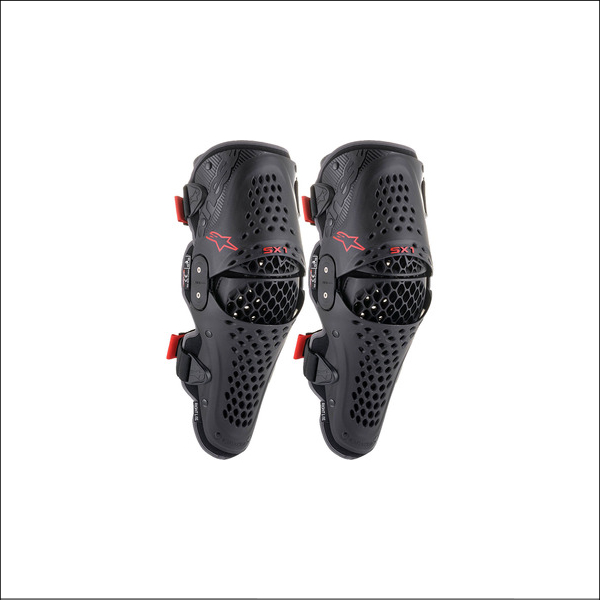 Alpinestars SX1 V2 Knee Protector - Black/Red (Size 2XL)
