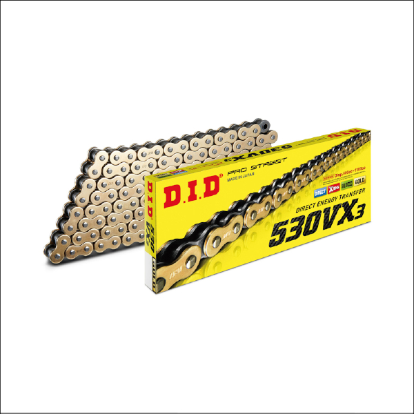 DID #530 Zj VX3 126L Gold Chain Rivet