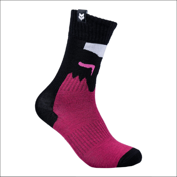Fox Youth 180 Flora Socks - Black/Pink