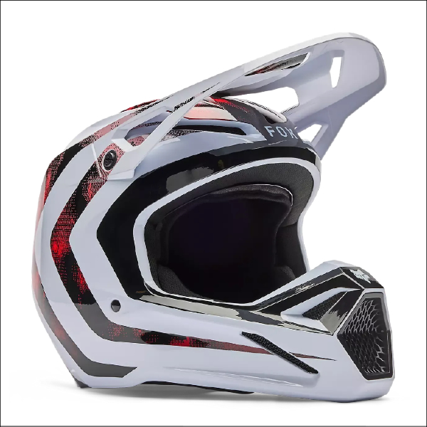 Fox V1 Kairos Helmet - White/Fluro
