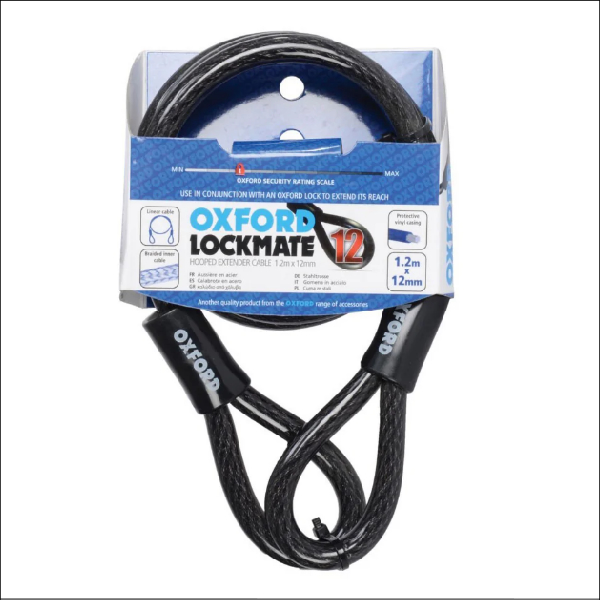 Oxford Lockmate Cable Lock 12MMX1.2M HD